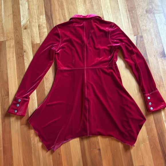 NWT Womans Red Velvet Blazer -by Sno Skins, Size M - Picture 2 of 11